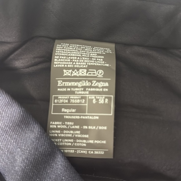 Ermenegildo Zegna Navy Dress Pants Size 58R Euro / 42-44 US - Picture 8 of 10